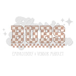 Checkered Bubs DTF Print