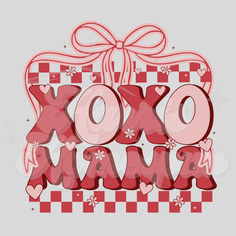 XOXO Mama Bow DTF Print