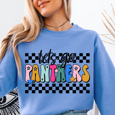 Let's Go Panthers Colorful Stagecoach Spirit Shop Top