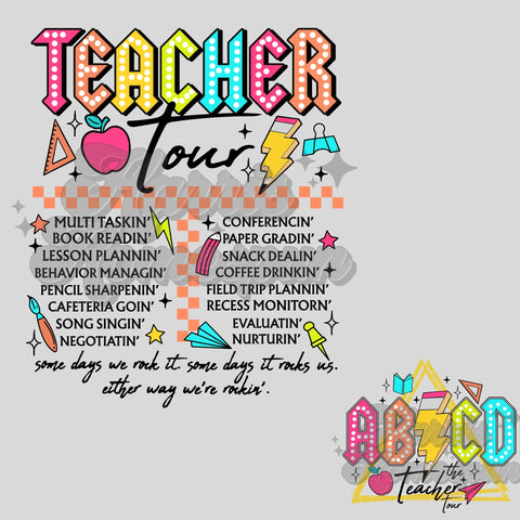 Teacher Tour DTF Print