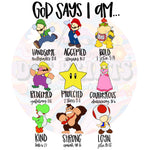 God Says... Mario DTF Print