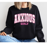 Anxious Girly Pink Checkered DTF Print