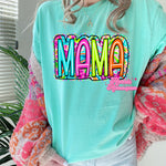 Neon Beach Vibes Mama Completed Top