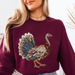 Faux Rhinestone Turkey Stagecoach Spirit Shop Top