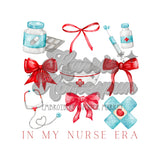 Nurse Era Bows DTF Print