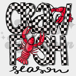 Crawfish Checkered DTF Print