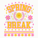 Spring Break Pink and Yellow DTF Print