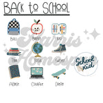 Back to School Kid DTF Print