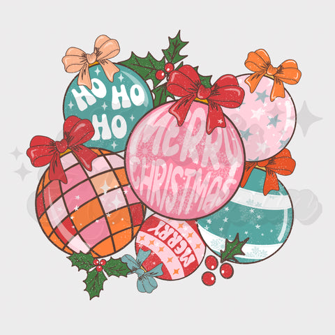 Pink Ornaments with quotes DTF Print