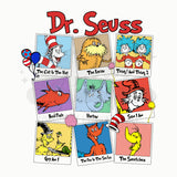 Dr. Seuss Reading DTF Print