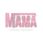 Pink Checkered MAMA DTF Print