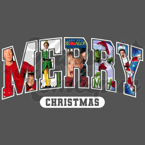 Christmas Movie Classics Merry DTF Print