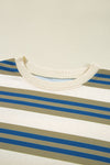 Khaki & Navy Striped Pullover