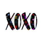 Boujee XOXO DTF Print (black and colorful)