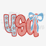 USA with Bow DTF Print