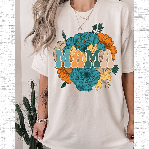 Mama Floral Fall Colors DTF Print