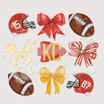 KC Bows Footballs DTF Print