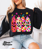 Colorful Pattern Pumpkins Completed Top