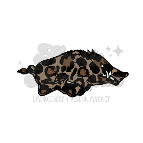 Leopard Razorback DTF Print