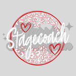 Stagecoach Elementary white Leopard DTF Print