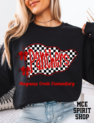 Panthers Checkered Flag Magness Creek Elementary Completed Top