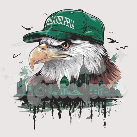 Eagles with Hat On DTF Print