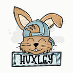 Boy Bunny with Hat DTF Print with name option