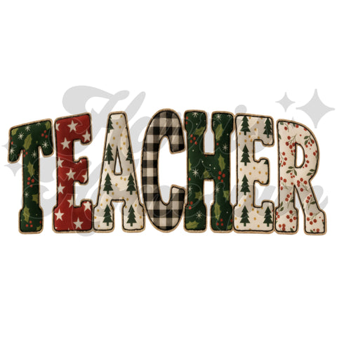 Festive TEACHER DTF Print