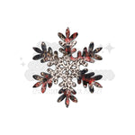 Plaid and Faux Glitter Snowflake DTF Print