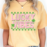 Lucky Vibes Pink and Green DTF Print