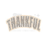 THANKFUL Leopard Curved DTF Print