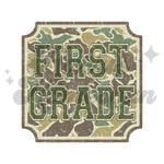 Old School Camo First Grade DTF Print