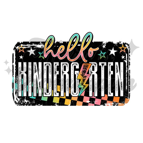 Hello Kindergarten DTF Print