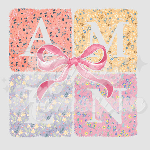 AMEN Pastel Floral DTF Print