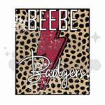 Beebe Badgers Leopard DTF Print