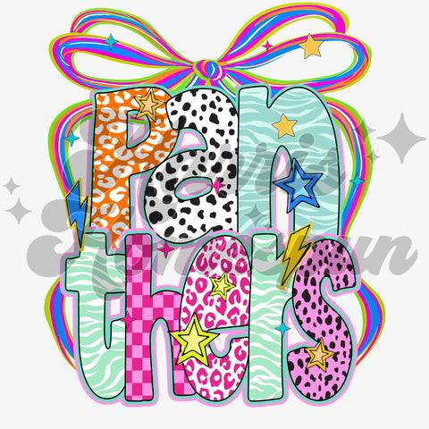 Panthers Colorful Different Patterns DTF Print