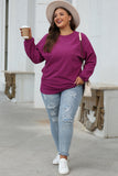 Fuchsia Ribbed Oversized Sweatshirt