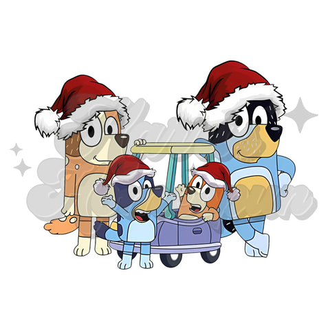 Puppy Friends Christmas DTF Print