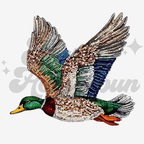 Faux Sequin Duck DTF Print