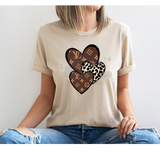 Three Boujee Leopard Hearts DTF Print