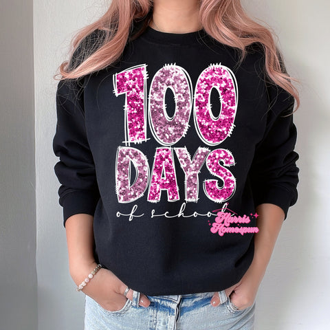 Faux Glitter 100 Days Completed Tees