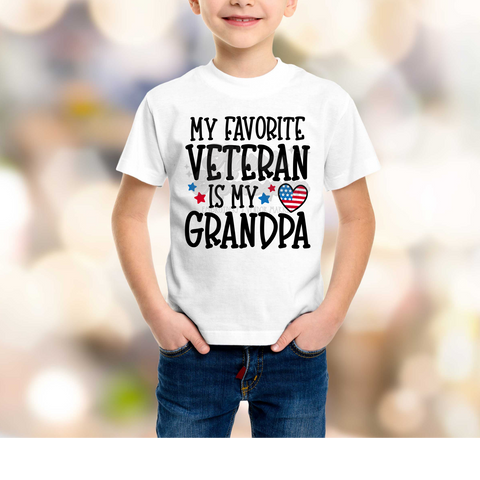 My Favorite Veteran is my Grandpa DTF Print