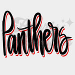 Panthers Cursive 3 Colors DTF Print