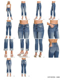 PRE-ORDER Zenana Cuffed Skinny Denim Pants