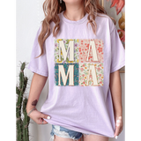 Four Floral Squares Mama DTF Print