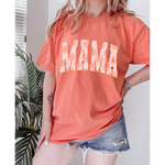 Mama Pink and Orange Flowers DTF Print