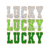 Lucky Repeat Faux Patch DTF Print