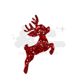 Faux Red Glitter Reindeer DTF Print