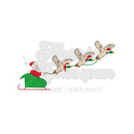 Christmas Ducks Pulling Sleigh DTF Print