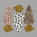 Leopard Carrot Trio DTF Print